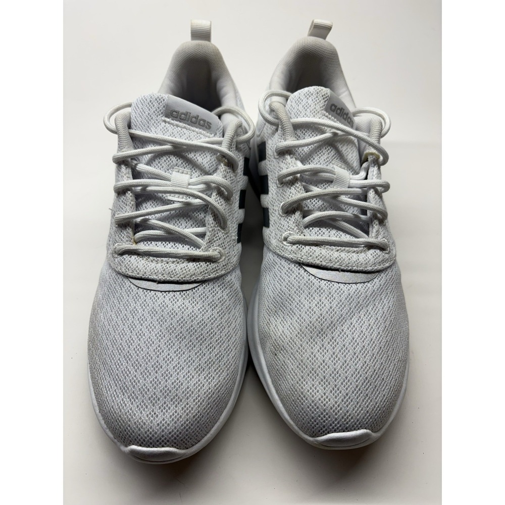 Adidas Cloud foam QT Racer 2.0 White Silver Metallic Women's 9 FY8313 Sporty